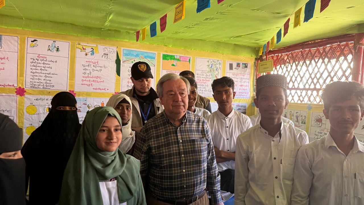 রোহিঙ্গা ক্যাম্পে প্রধান উপদেষ্টা ও জাতিসংঘ মহাসচিব