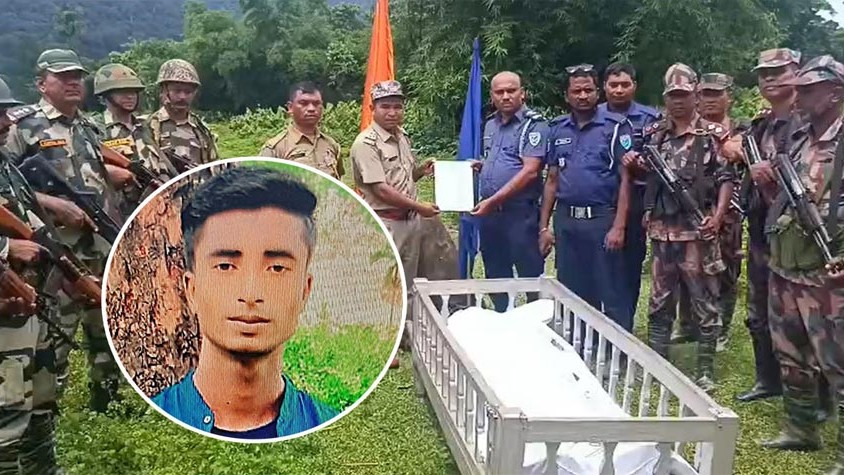 ভারত সীমান্তে ফাঁস দেয়া যুবকের মরদেহ হস্তান্তর