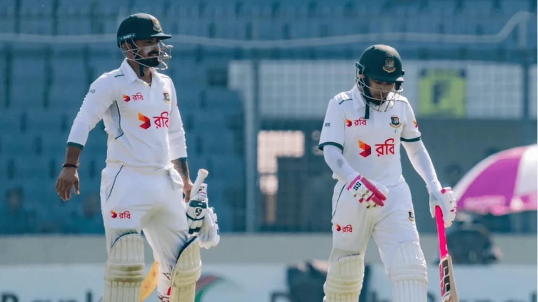 মুশফিকের সেঞ্চুরি, ৪৭৬ রানে থামল বাংলাদেশের প্রথম ইনিংস