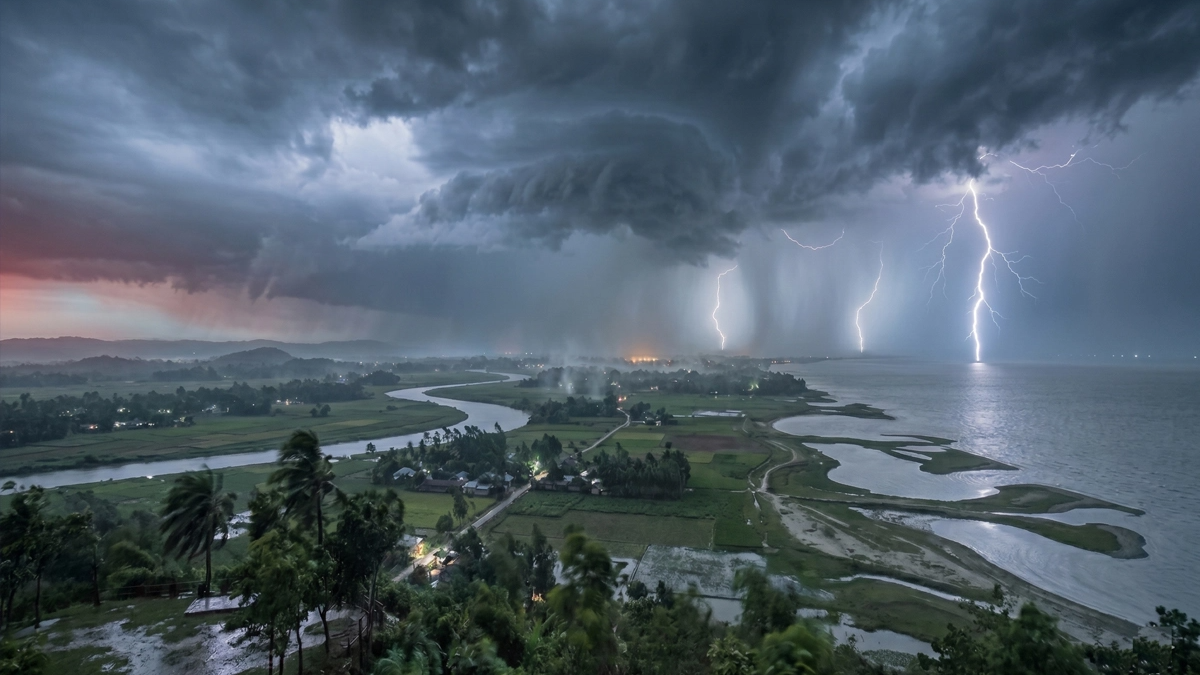 রাতে ৭ জেলায় ঝোড়ো হাওয়ার আভাস, বজ্রসহ বৃষ্টি ও ভারী বর্ষণের পূর্বাভাস