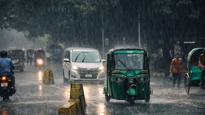 টানা পাঁচ দিন বজ্রসহ ভারী বর্ষণের আভাস