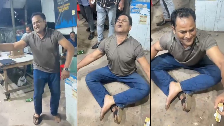 গান-নাচ-বিলাপ, নৌ পুলিশ কর্মকর্তার ভিডিও ভাইরাল