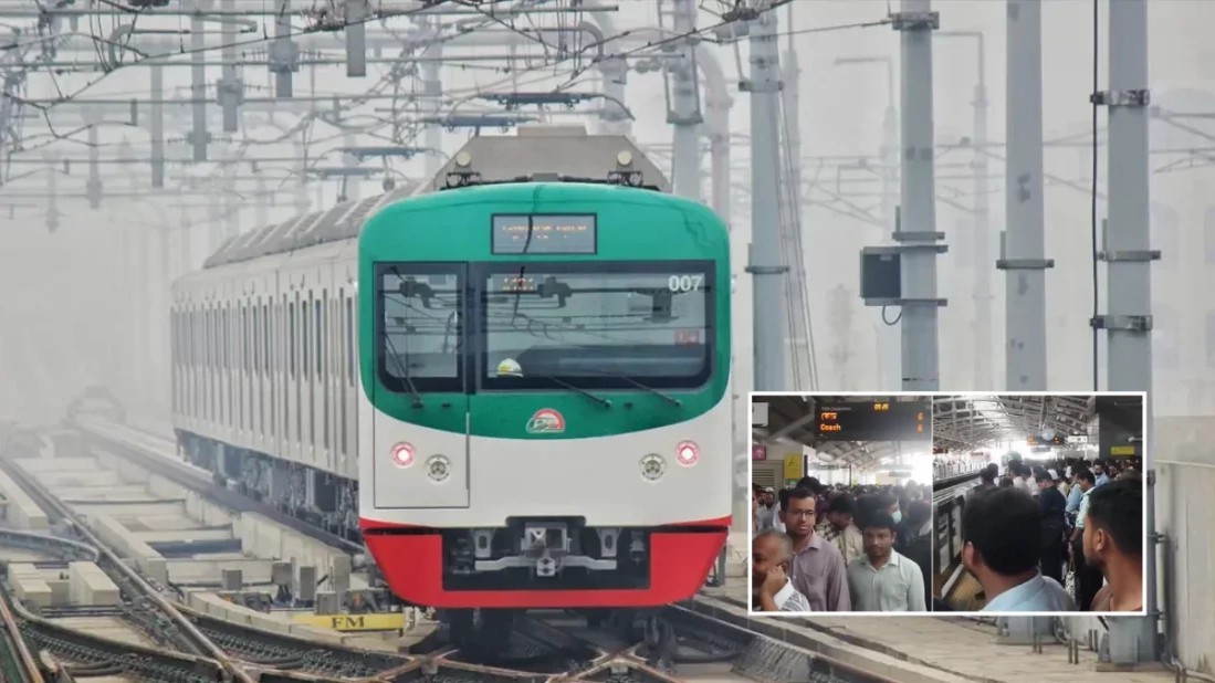 যান্ত্রিক ত্রুটিতে মেট্রোরেল চলাচলে বিঘ্ন, স্টেশনে উপচে পড়া ভিড়